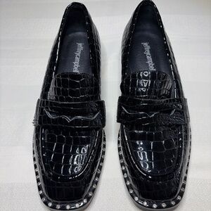 Jeffrey Campbell, Crocodile Patten Leather Loafers, Size 6